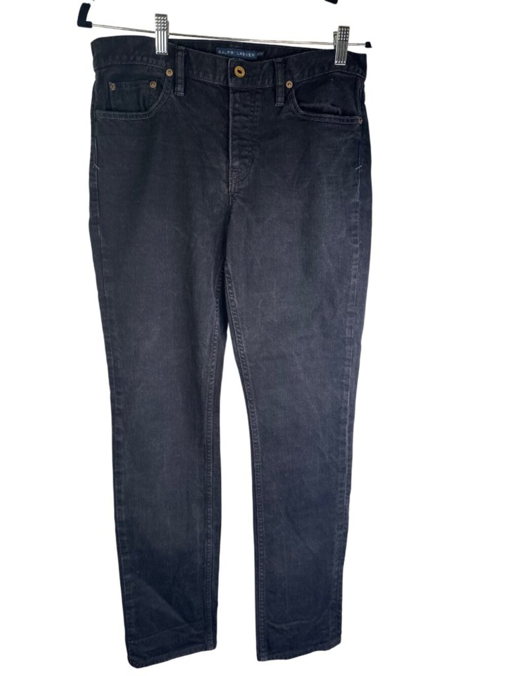 Ralph Lauren Mens Black Thompson Slim Fit Jeans Size 30/32 Cotton Blend - Picture 2 of 12